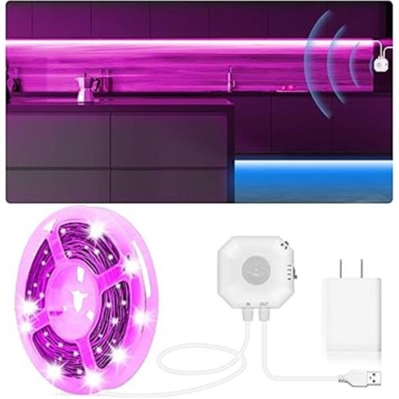 Motion Sensor Lights Indoor Under Bed Lights, Plug-in RGB Motion Sensor Led - Picture 7 of 7